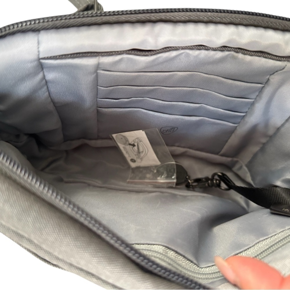Like New! Travelon Security Travel Gray Crossbody Bag - Picture 6 of 7
